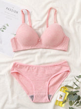 Full Cup Solid Lingerie Set