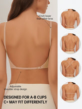 Seamless Backless Strapless Bra - Lightweight & Breathable Thin Cup, Adjustable & Convertible Shoulder Straps - Removable Padding