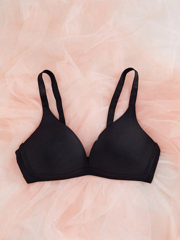 1PC V-Style Lady's Comfortable Wireless Soft Cup Solid Underwear Bra