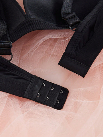 1PC V-Style Lady's Comfortable Wireless Soft Cup Solid Underwear Bra