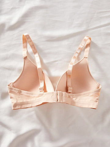 1pc V-Style Lady's Comfortable Wireless Soft Cup Solid Underwear Bra