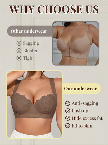 Soft & Comfortable Wireless Adjustable Strap Lift & Support Bra