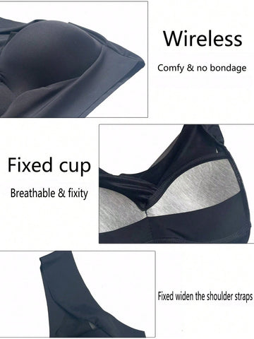Backless Seamless Bra With Fixed Cups And No Wire