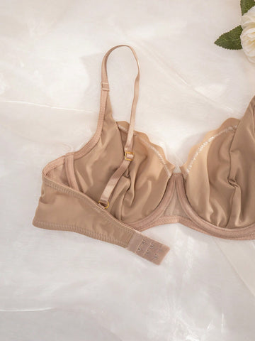 2pcs/Set Seamless Solid Color Everyday Lingerie Set