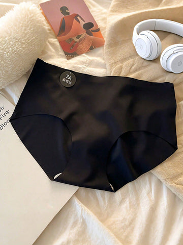 3pcs Women's Seamless Solid Color Breathable Comfort Brief