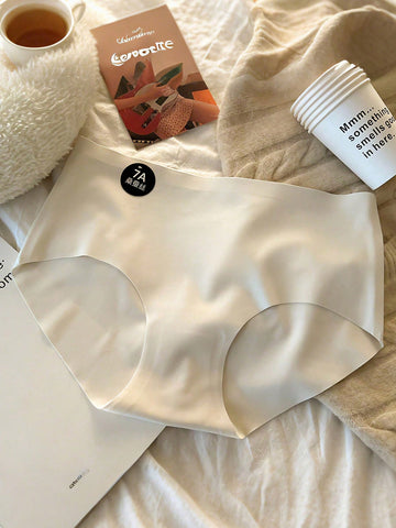 3pcs Women's Seamless Solid Color Breathable Comfort Brief