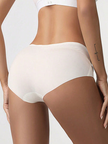 3pcs Women's Seamless Solid Color Breathable Comfort Brief