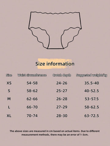 3pcs/Pack Seamless Ice Silk Brief Panties