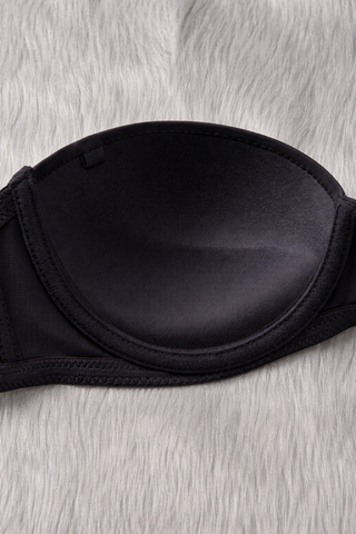 Casual Plain Medium Stretch Strapless Bras With Padded Cups And Backless Design For Everyday Wear