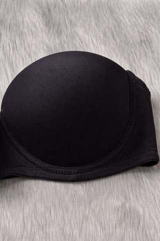 Casual Plain Medium Stretch Strapless Bras With Padded Cups And Backless Design For Everyday Wear