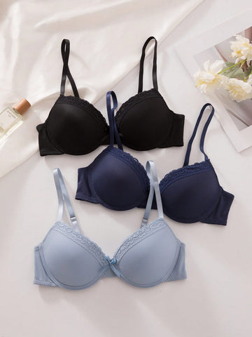 Simple Casual Wireless Bra With Padding