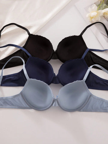 Simple Casual Wireless Bra With Padding