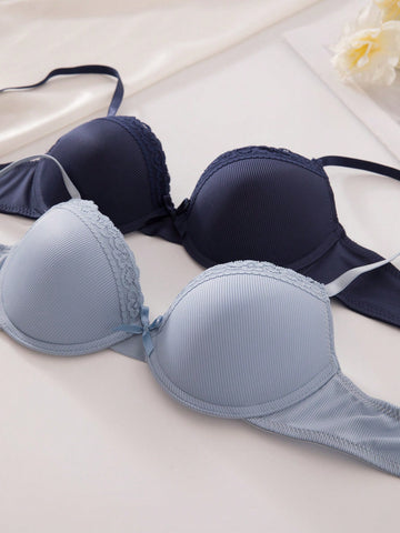Simple Casual Wireless Bra With Padding