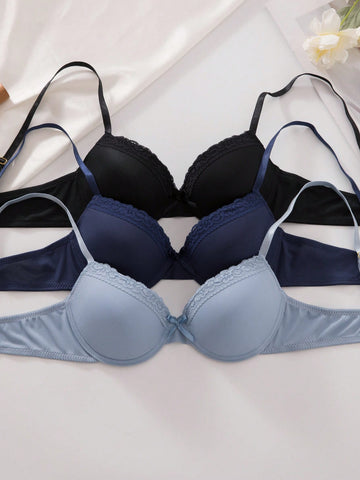 Simple Casual Wireless Bra With Padding