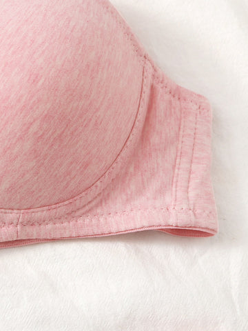 Full Cup Solid Lingerie Set