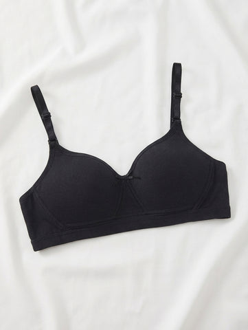 Comfortable Wireless Soft Cup Solid Bra