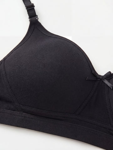 Comfortable Wireless Soft Cup Solid Bra