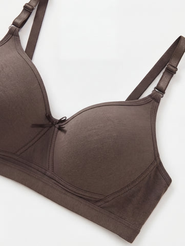 Comfortable Wireless Soft Cup Solid Bra