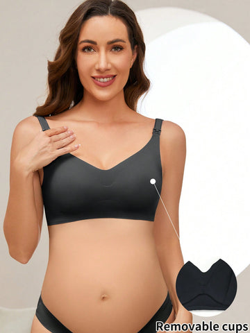 Maternity Solid Color Nursing Bra For Mother