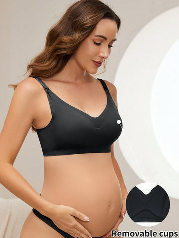 Maternity Solid Color Nursing Bra For Mother