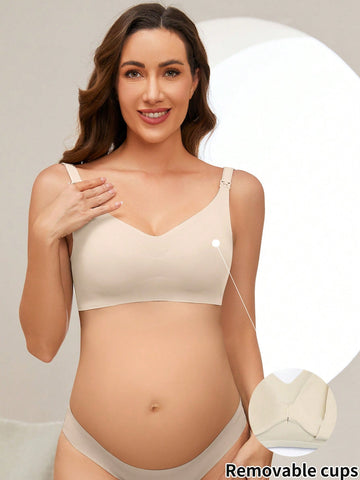 Maternity Solid Color Nursing Bra For Mother