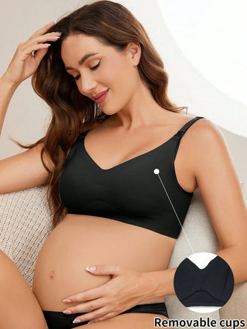 Maternity Solid Color Nursing Bra For Mother