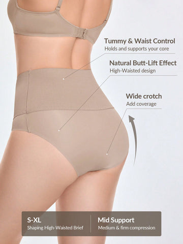 Shaping High-Waisted Brief Shapewear Short Body Shaper Butt Lifter-Tummy Waist Control