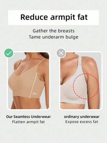 Seamless Backless Strapless Bra - Lightweight & Breathable Thin Cup, Adjustable & Convertible Shoulder Straps - Removable Padding