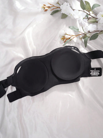 Seamless Underwire-Free Bra, Sexy One-Shoulder Design With Non-Slip Sides, Removable Pads And Criss-Cross Back, Strapless