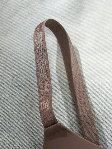 Women's Solid Color Spaghetti Strap Minimalist Fitted Casual Bra